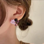 Korean Round Stud Earrings