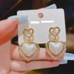Korean Heart Studs Earrings
